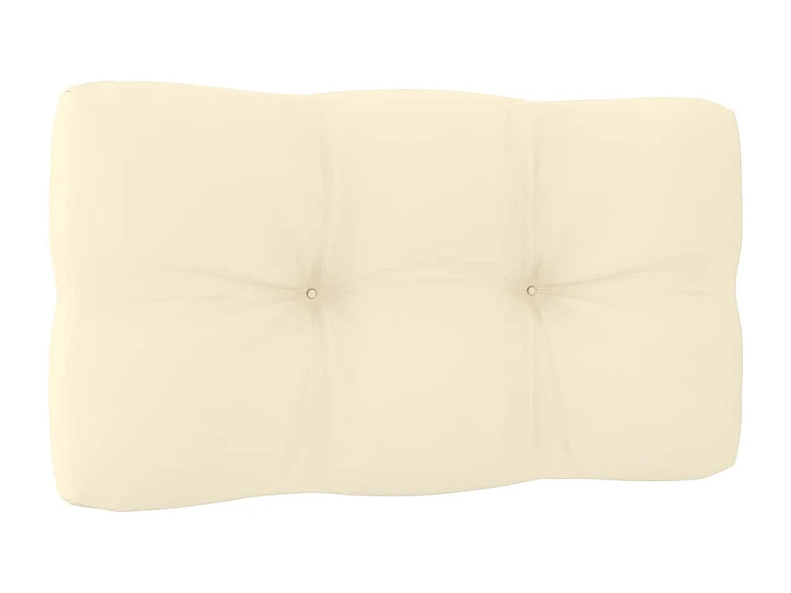 Canapés centraux de jardin avec coussins crème 2 pcs