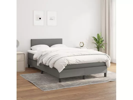 Kauf Unique Boxspringbett mit Matratze Dunkelgrau 120x200cm Stoff