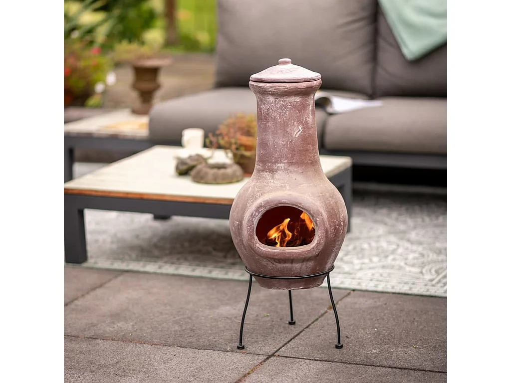 Caminetto Salamanca Rosso Scuro 36x36x85 cm Argilla