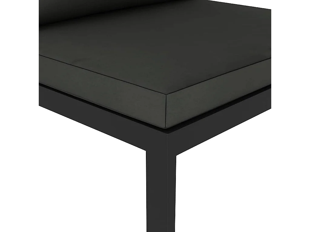 Canapé central sectionnel avec coussins Aluminium Anthracite