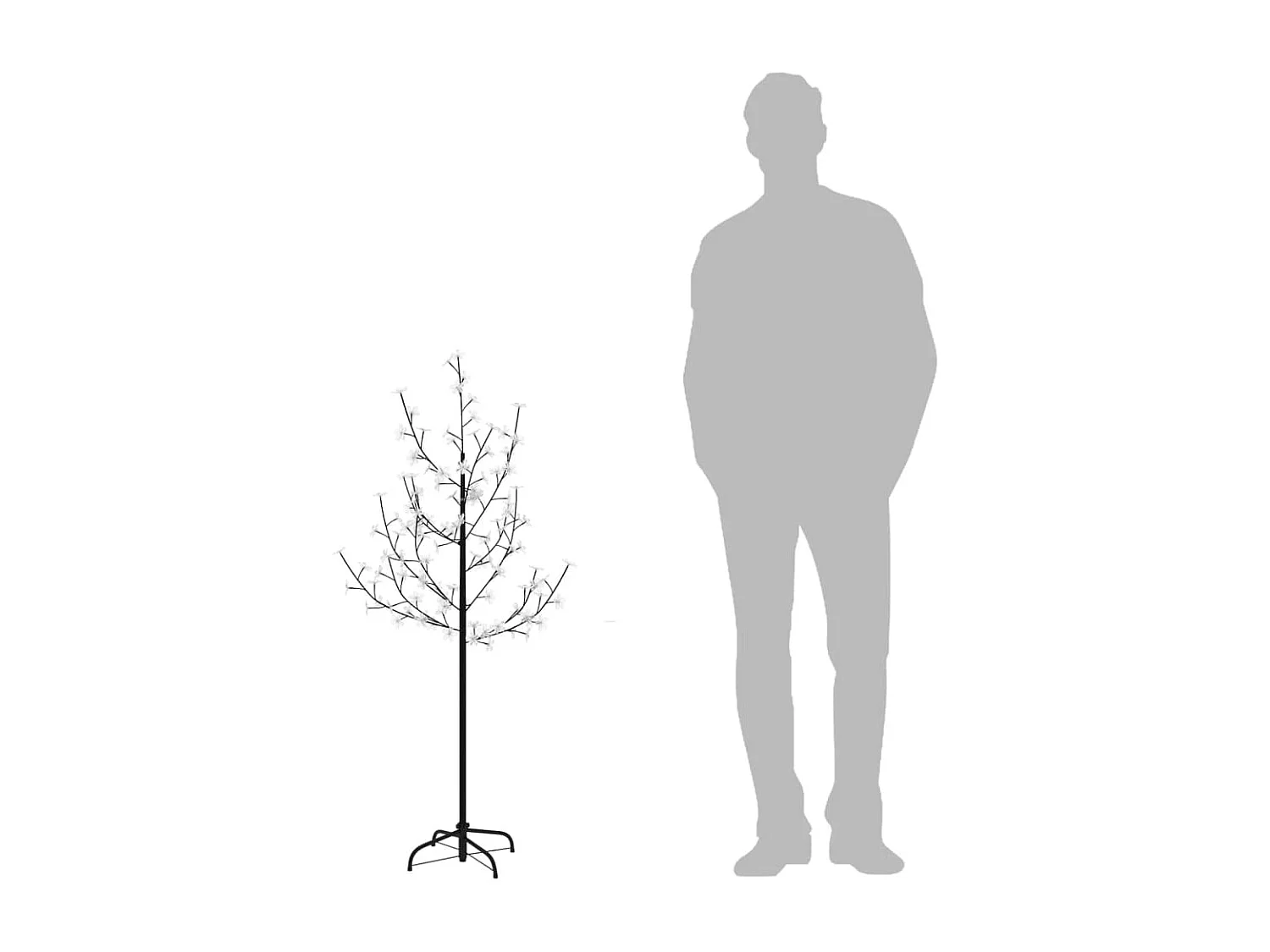 Arbre à LED fleur de cerisier 84 LED Blanc chaud 120 cm