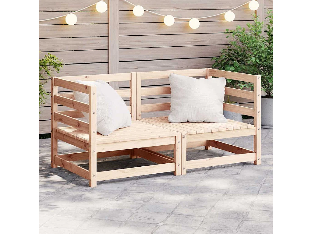 Garten-Ecksofas 2 Stk. Massivholz Kiefer
