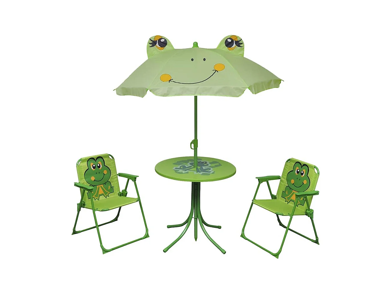 3-delige Bistroset voor kinderen met parasol groen