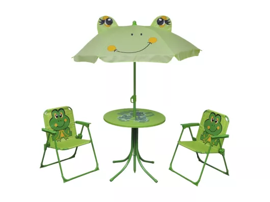 Kauf Unique 3-tlg. Garten-Bistro-Set für Kinder mit Sonnenschirm Grün