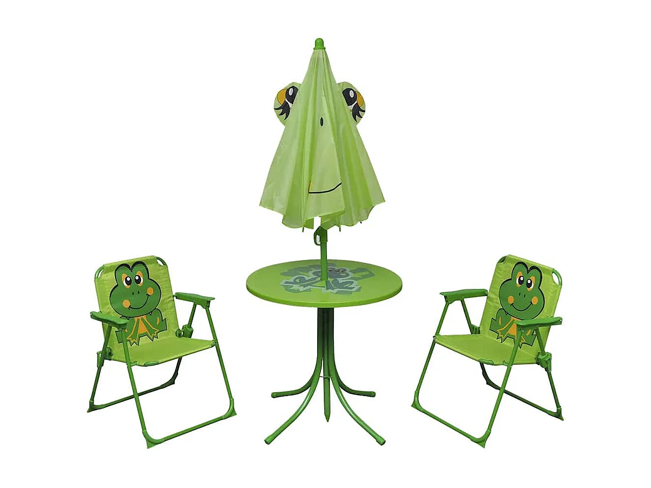 3-delige Bistroset voor kinderen met parasol groen