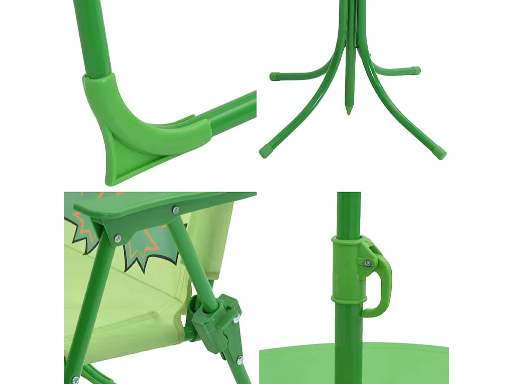 3-delige Bistroset voor kinderen met parasol groen