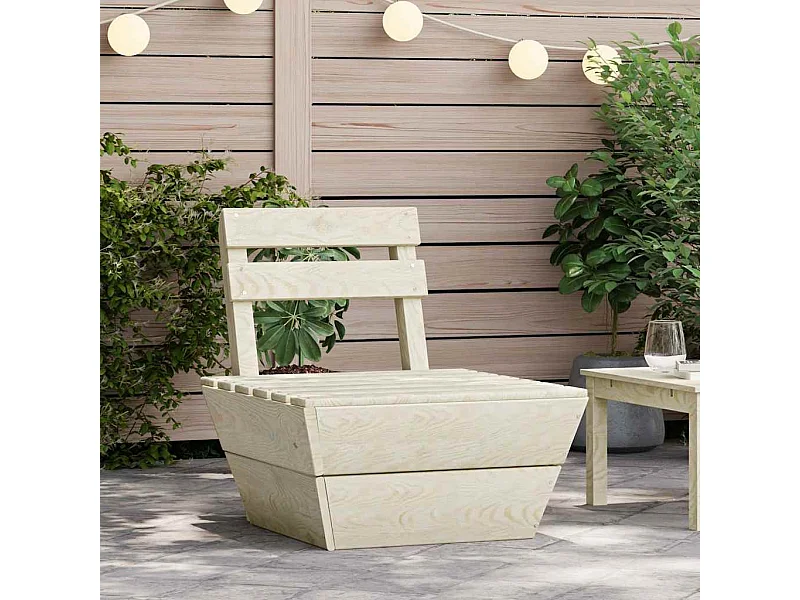 Sofá de centro em paletes seccional madeira de abeto impregnada