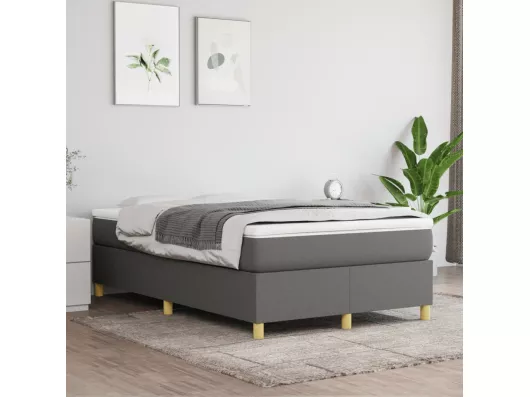 Kauf Unique Boxspringbett mit Matratze Dunkelgrau 120x200cm Stoff