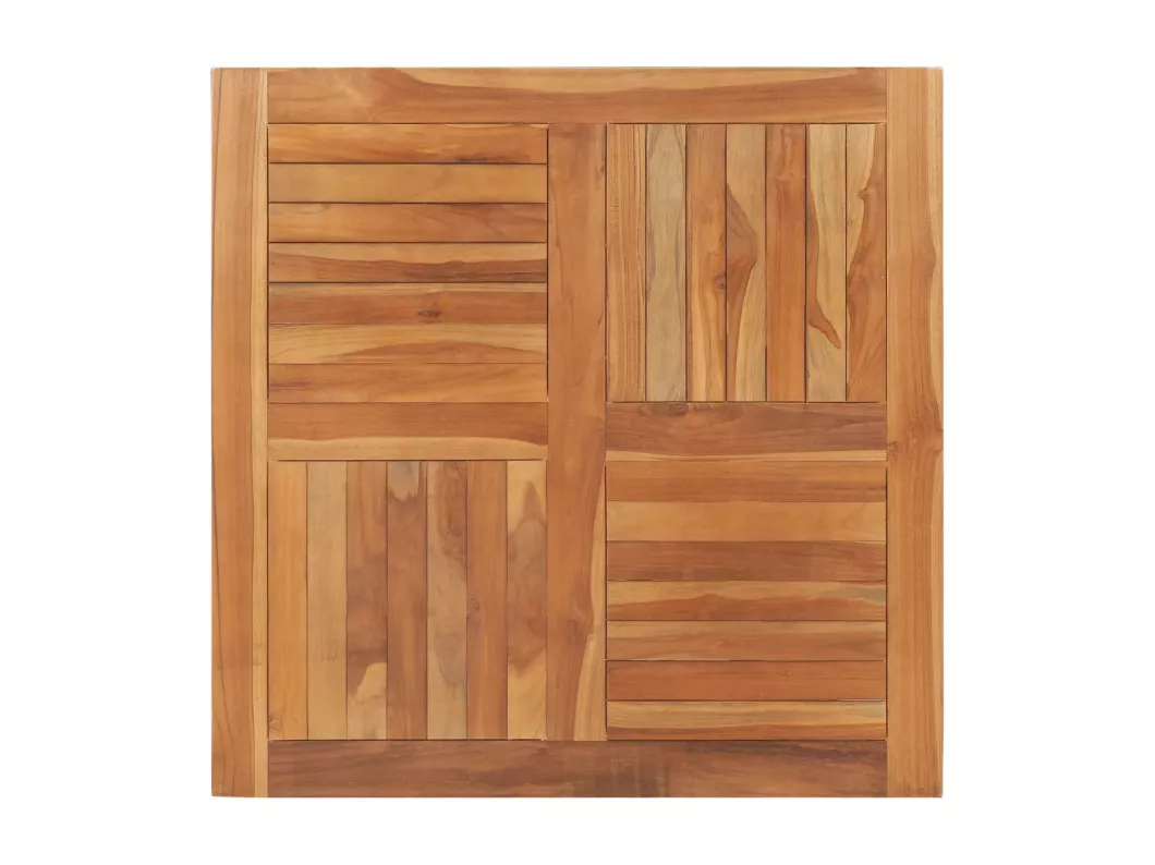 Kauf Unique Tischplatte Massivholz Teak Quadratisch 90×90×2,5 cm