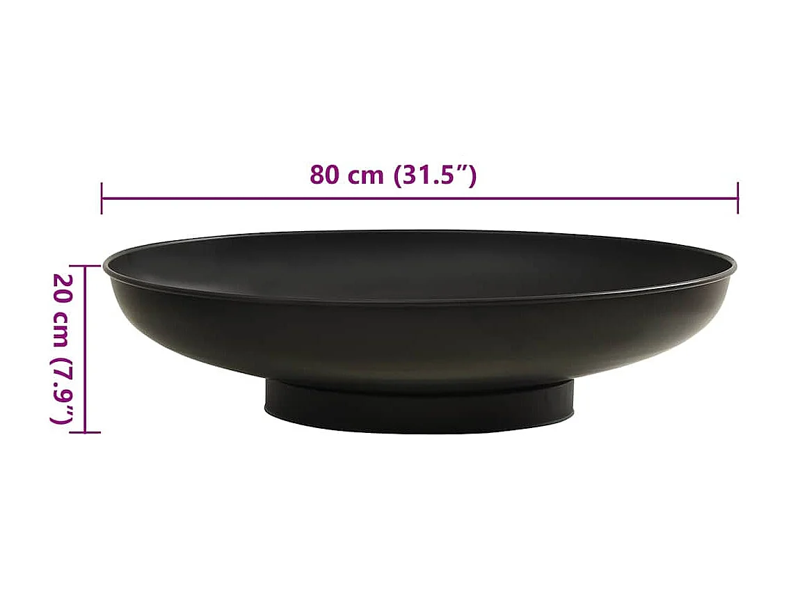 vidaXL Foyer 80 cm Acier