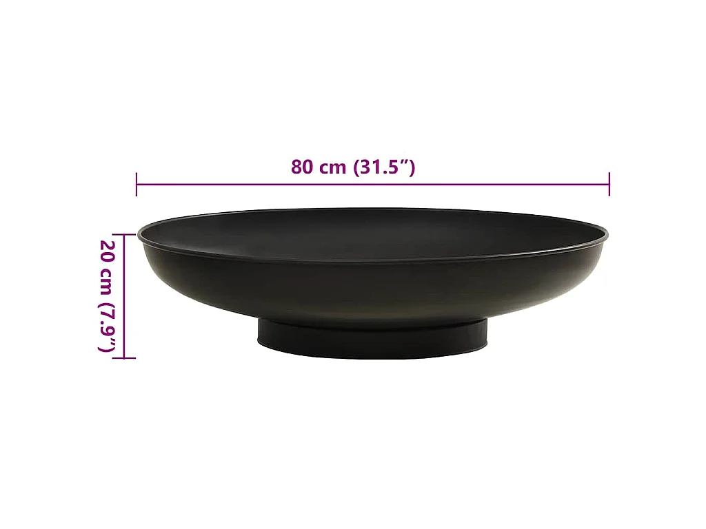 vidaXL Foyer 80 cm Acier