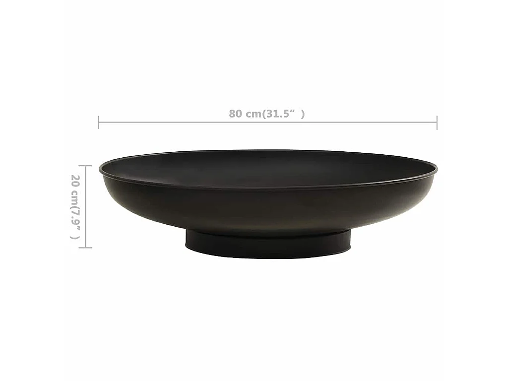 vidaXL Foyer 80 cm Acier