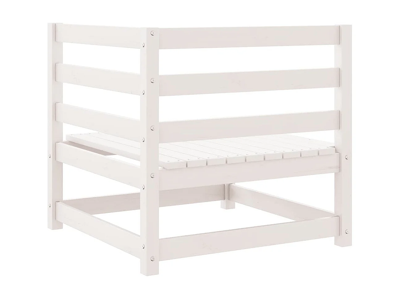 Canapé d'angle de jardin coussins anthracite Bois de pin massif