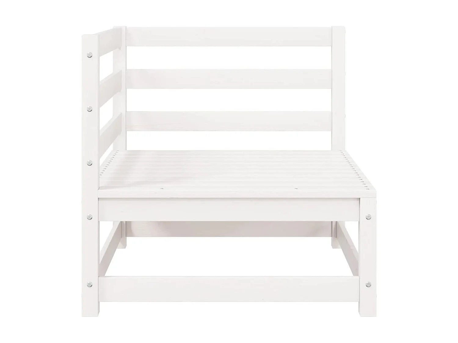 Canapé d'angle de jardin coussins anthracite Bois de pin massif