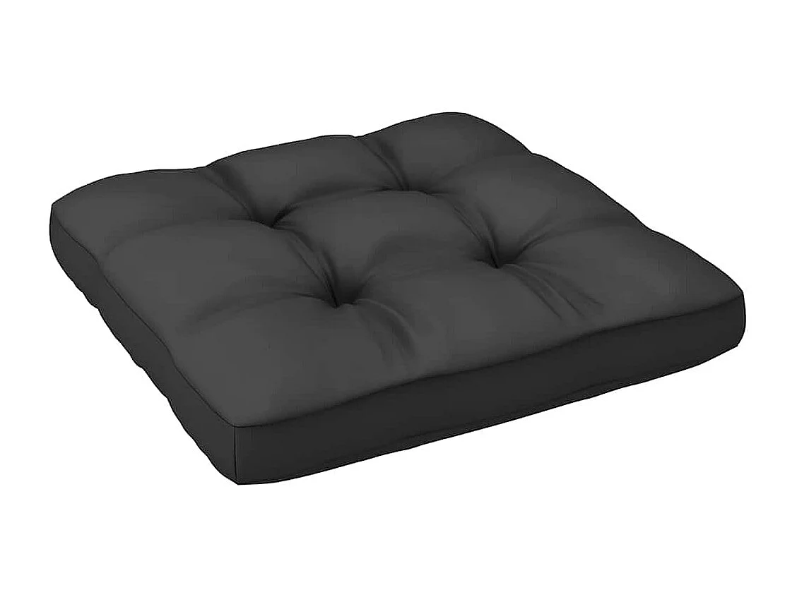 Canapé d'angle de jardin coussins anthracite Bois de pin massif