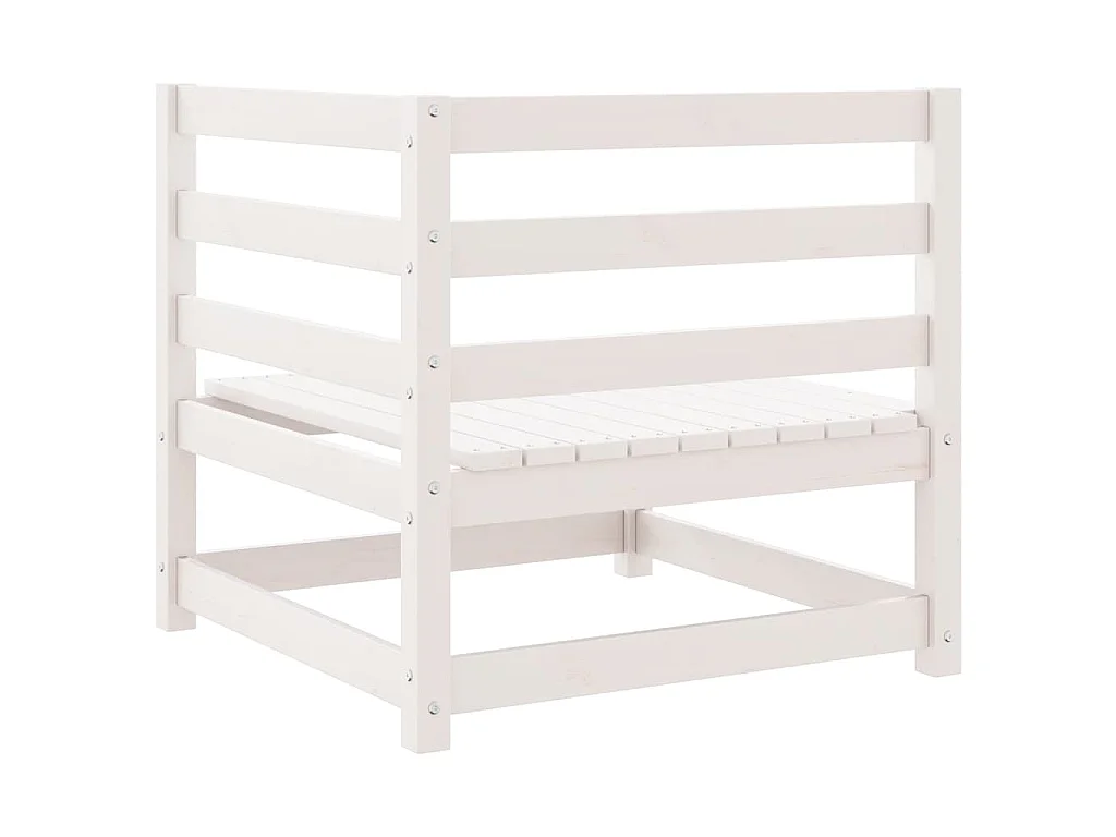 Garten-Ecksofa mit Kissen Massivholz Kiefer