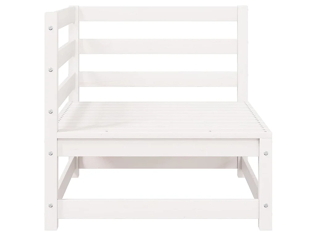 Garten-Ecksofa mit Kissen Massivholz Kiefer