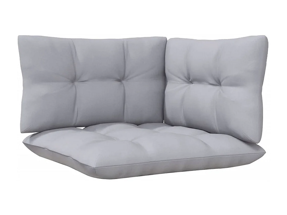 Tuinhoekbank met grijze kussens massief grenenhout