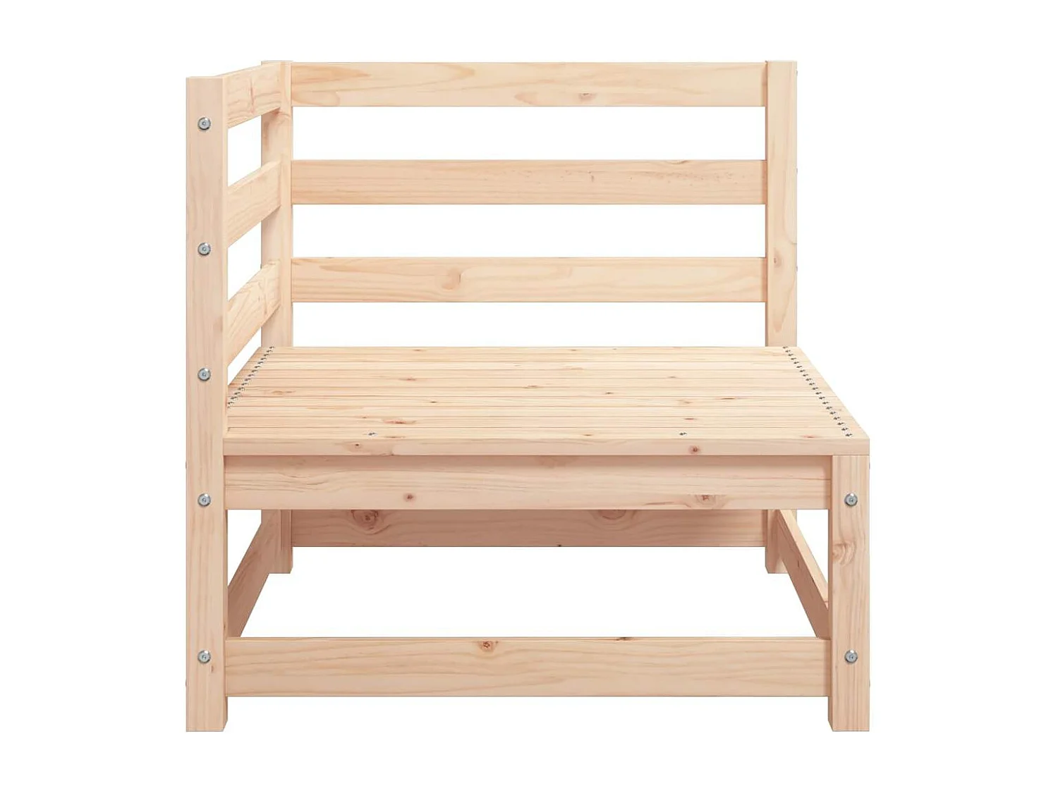 Canapé d'angle de jardin coussins anthracite Bois de pin massif