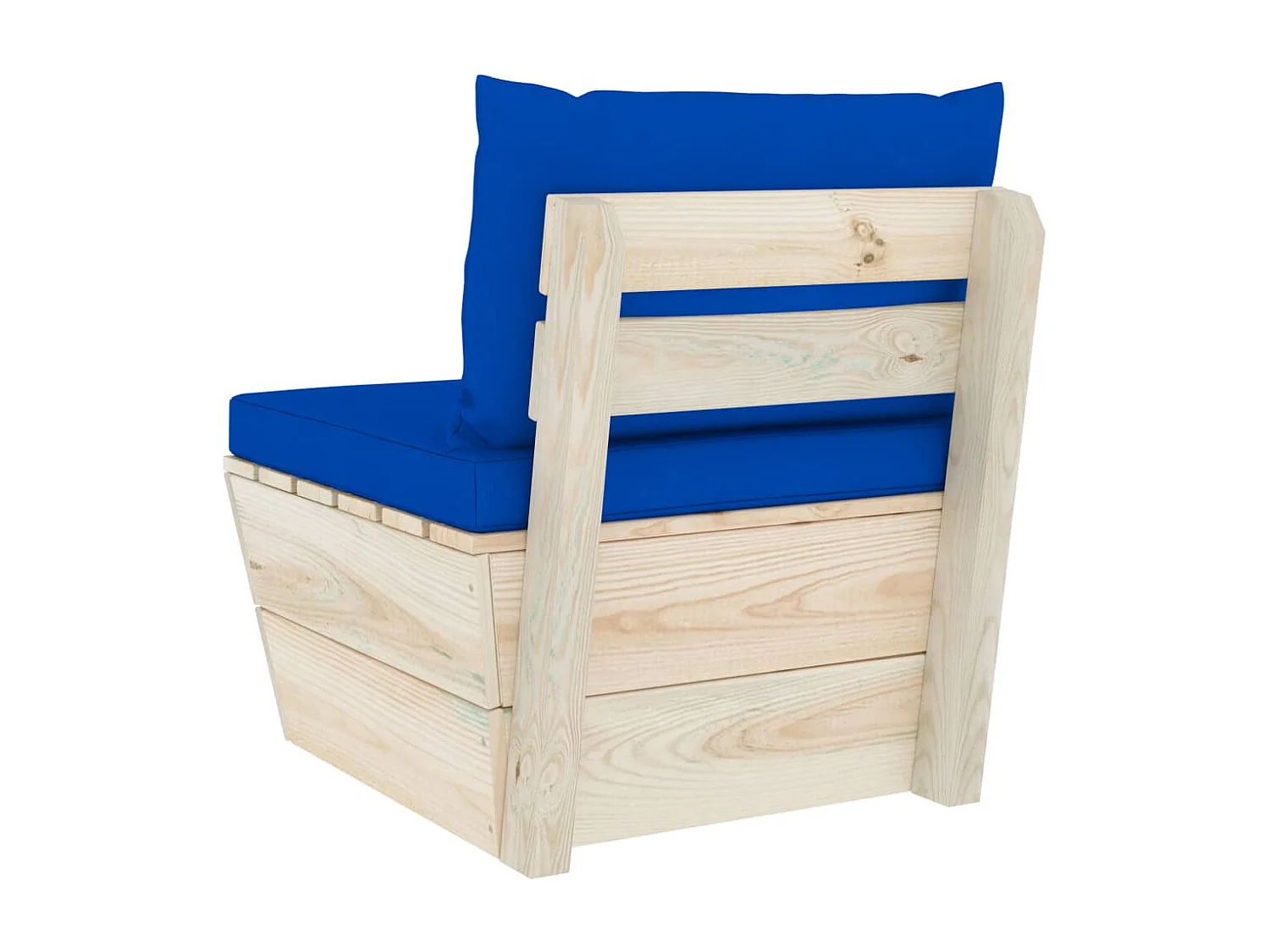 Canapé central palette de jardin avec coussins Épicéa imprégné