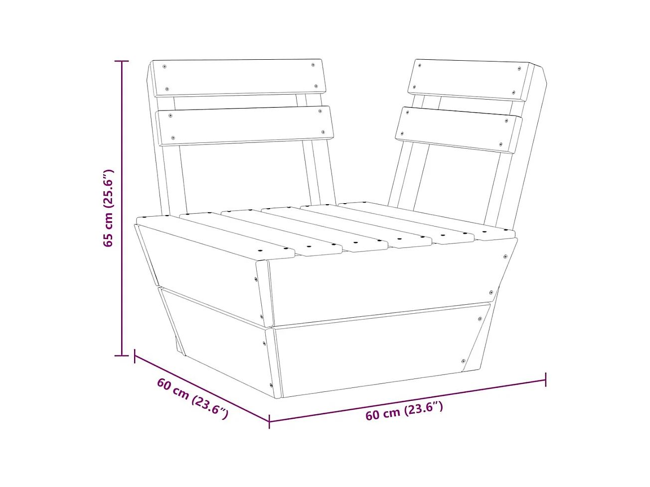 Canapé d'angle sectionnel palette Bois d'épicéa imprégné