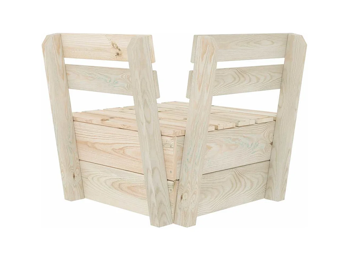 Canapé d'angle sectionnel palette Bois d'épicéa imprégné