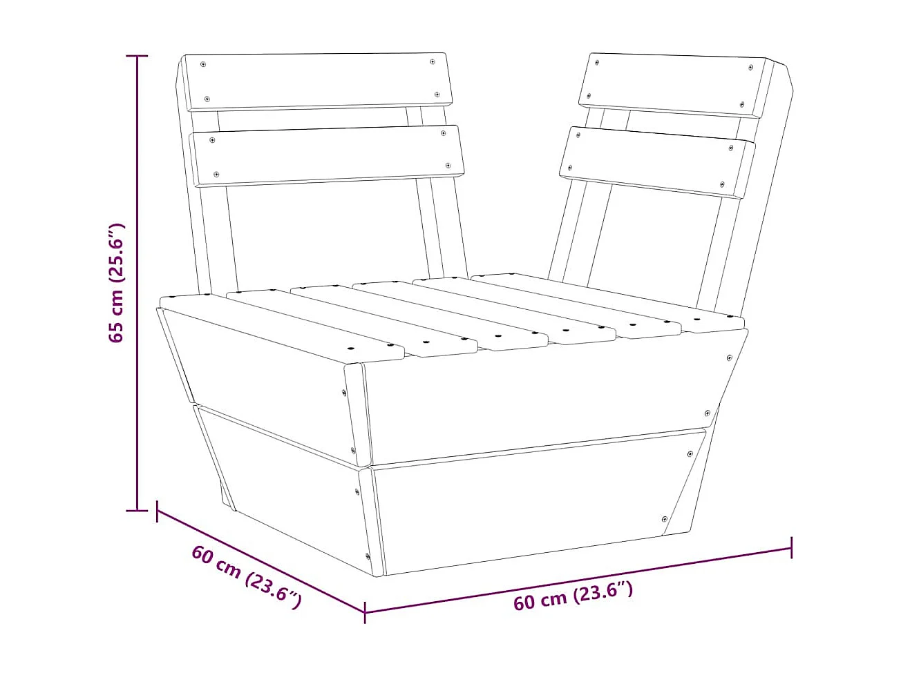 Canapé d'angle sectionnel palette Bois d'épicéa imprégné