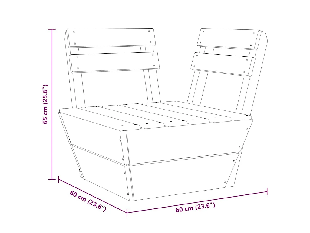Canapé d'angle sectionnel palette Bois d'épicéa imprégné