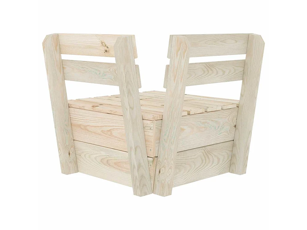 Canapé d'angle sectionnel palette Bois d'épicéa imprégné