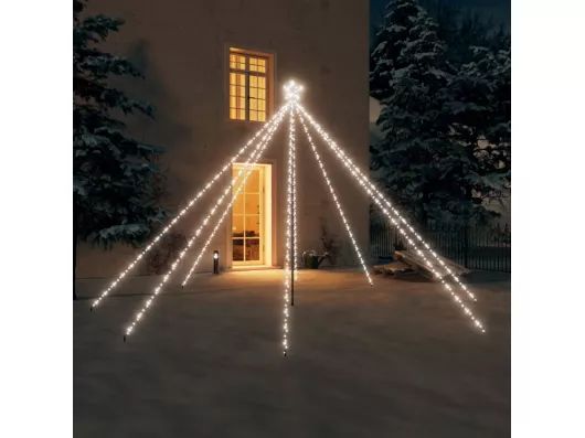 Kauf Unique Weihnachtsbaum-Lichterketten Outdoor 576 LEDs Kaltweiß 3,6 m