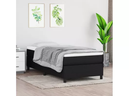 Kauf Unique Boxspringbett mit Matratze Schwarz 90x200 cm Stoff