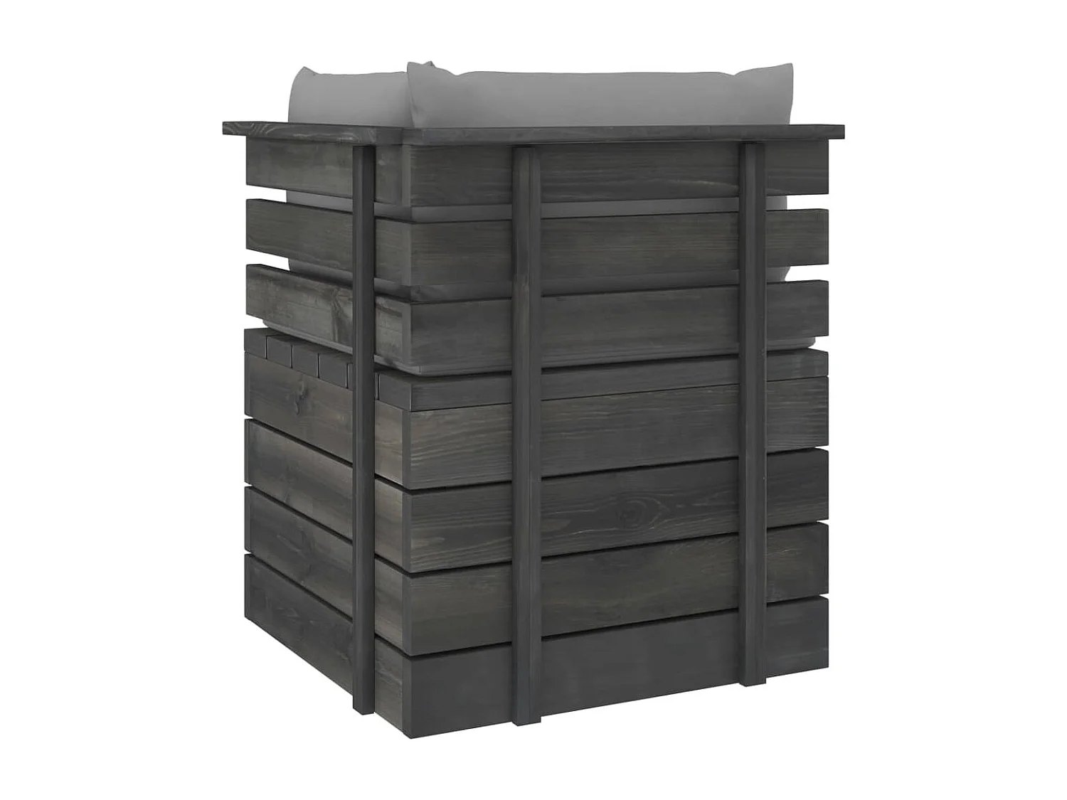 Divano Angolare da Giardino su Pallet con Cuscini Legno di Pino