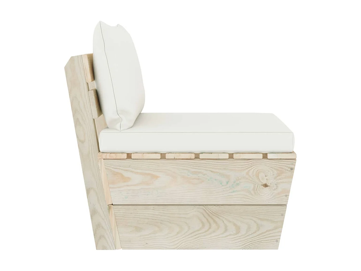 Garten-Paletten-Mittelsofa mit Kissen Imprägniertes Fichtenholz