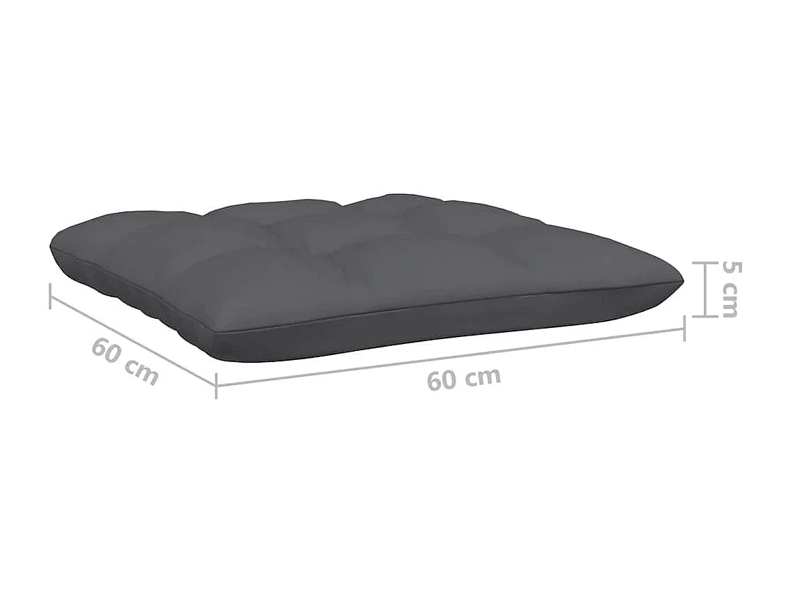 Canapé d'angle de jardin avec coussins Noir Bois de pin massif