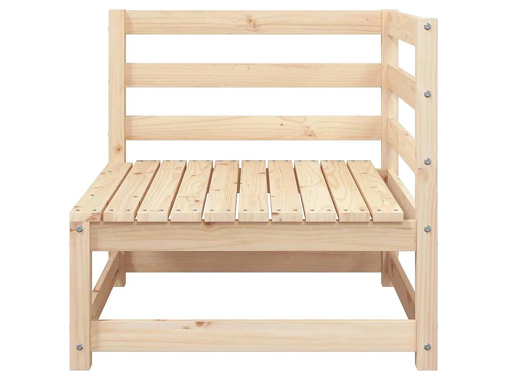 Canapé d'angle de jardin bois de pin massif