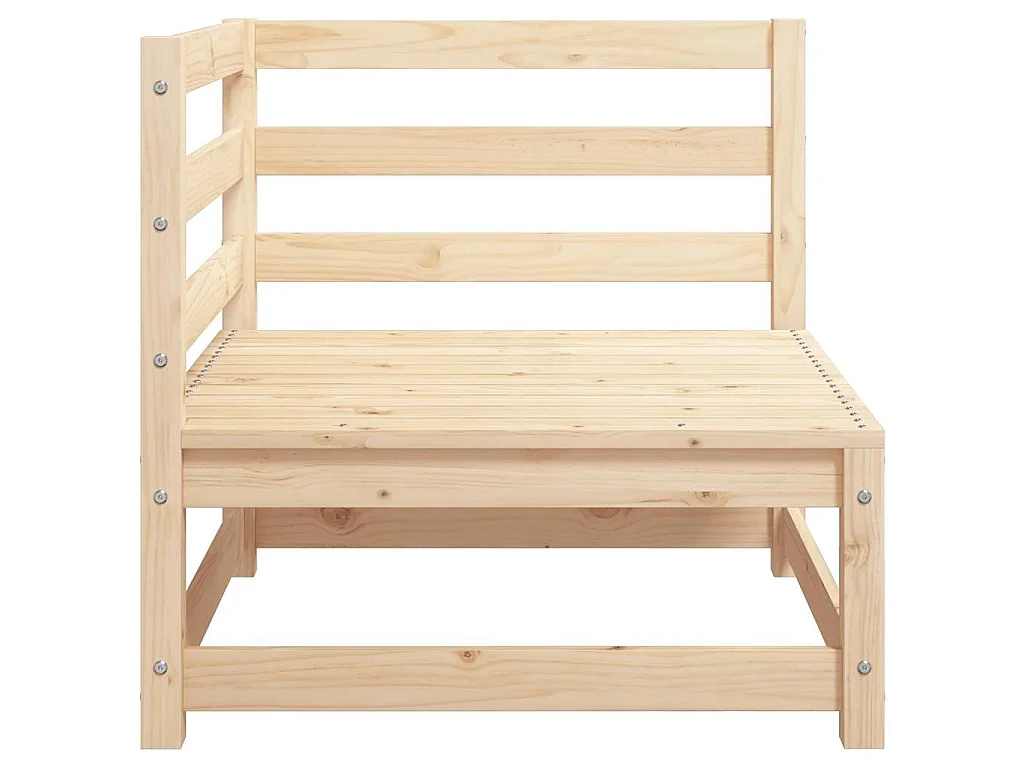 Canapé d'angle de jardin bois de pin massif