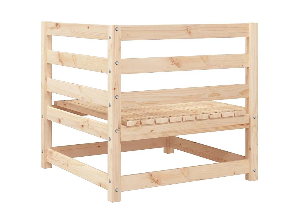 Canapé d'angle de jardin bois de pin massif