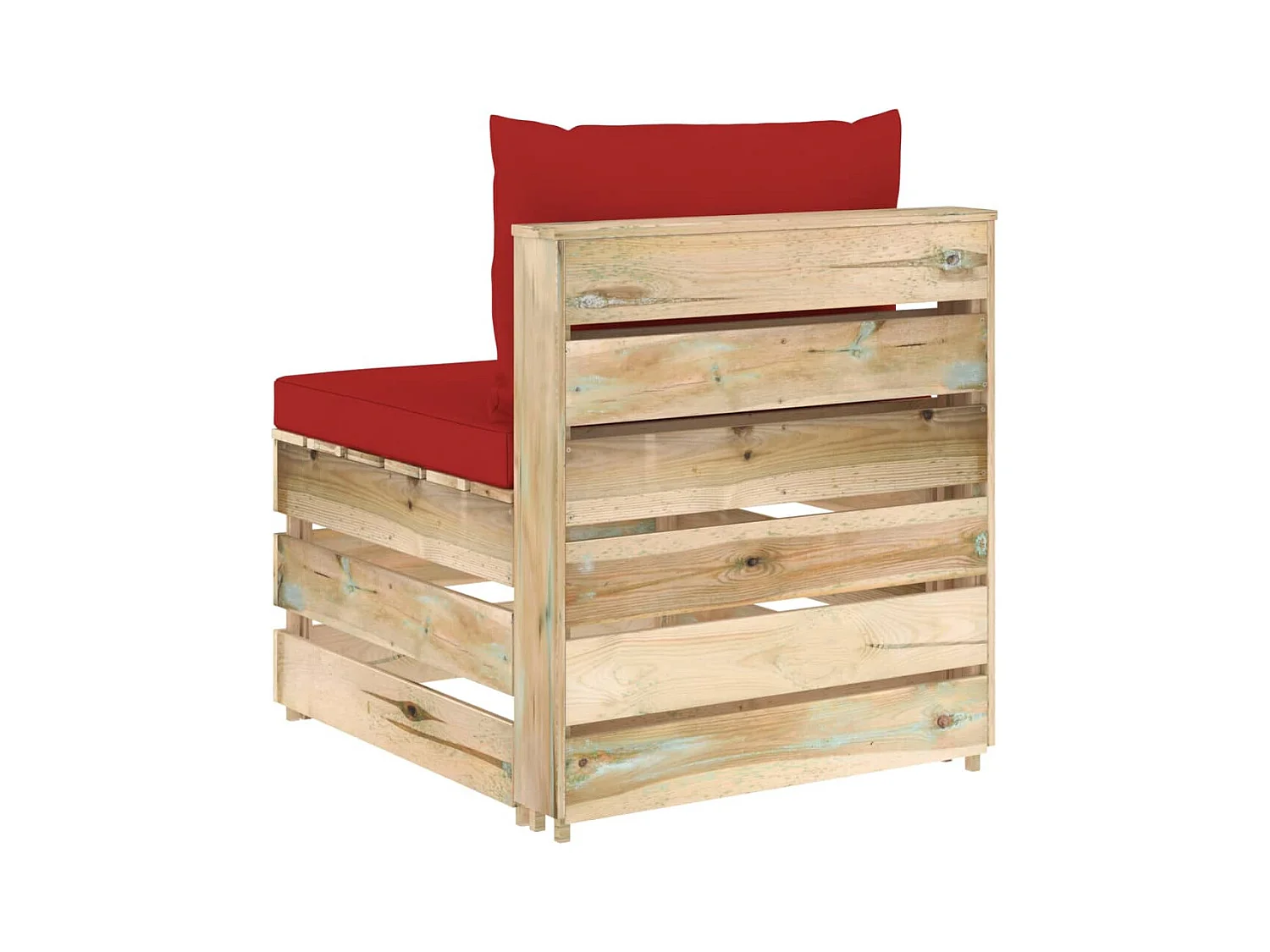 Canapé central sectionnel avec coussins Bois imprégné de vert