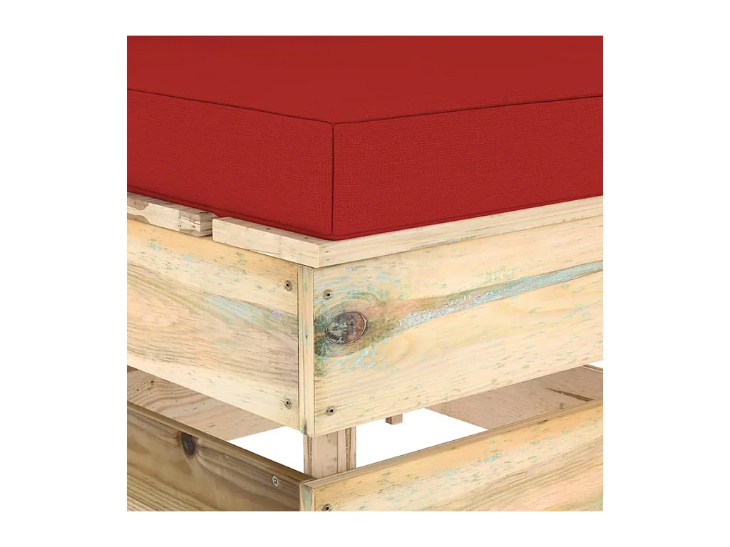 Canapé central sectionnel avec coussins Bois imprégné de vert