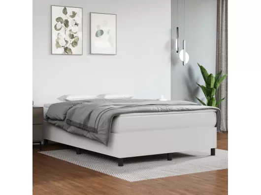 Kauf Unique Boxspringbett mit Matratze Weiß 140x200cm Kunstleder