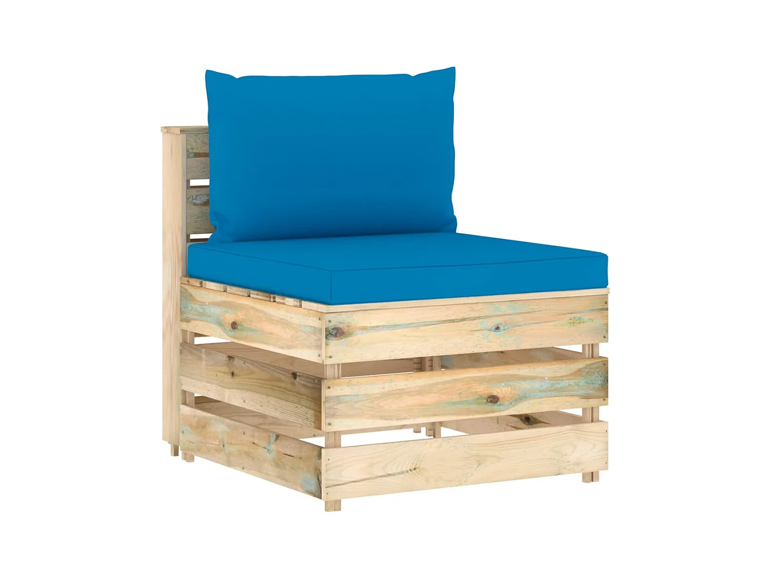 Canapé central sectionnel avec coussins Bois imprégné de vert