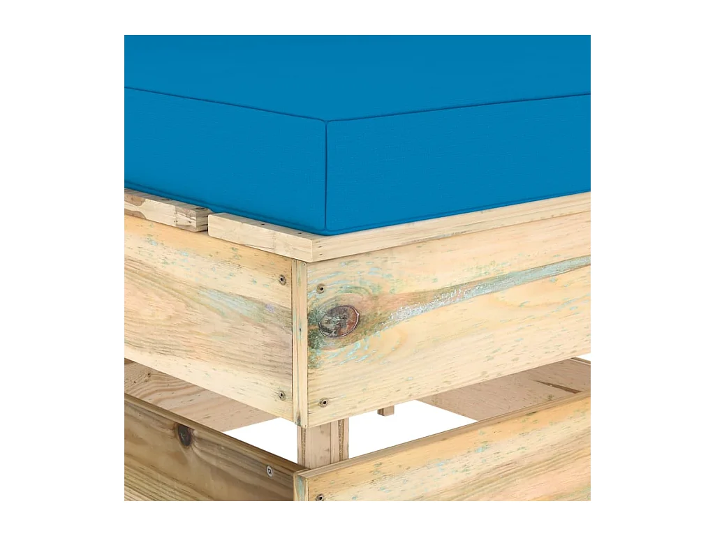 Canapé central sectionnel avec coussins Bois imprégné de vert