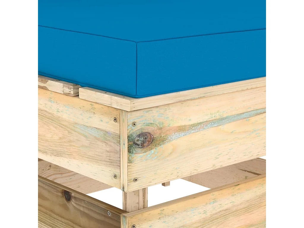 Canapé central sectionnel avec coussins Bois imprégné de vert