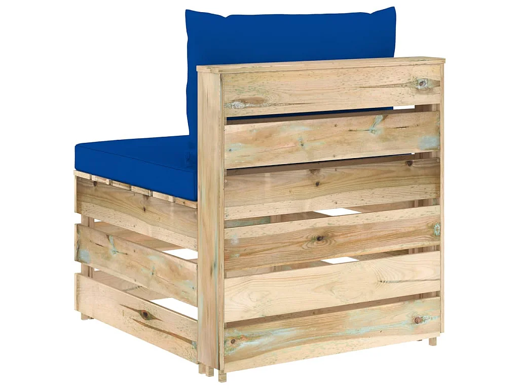 Canapé central sectionnel avec coussins Bois imprégné de vert