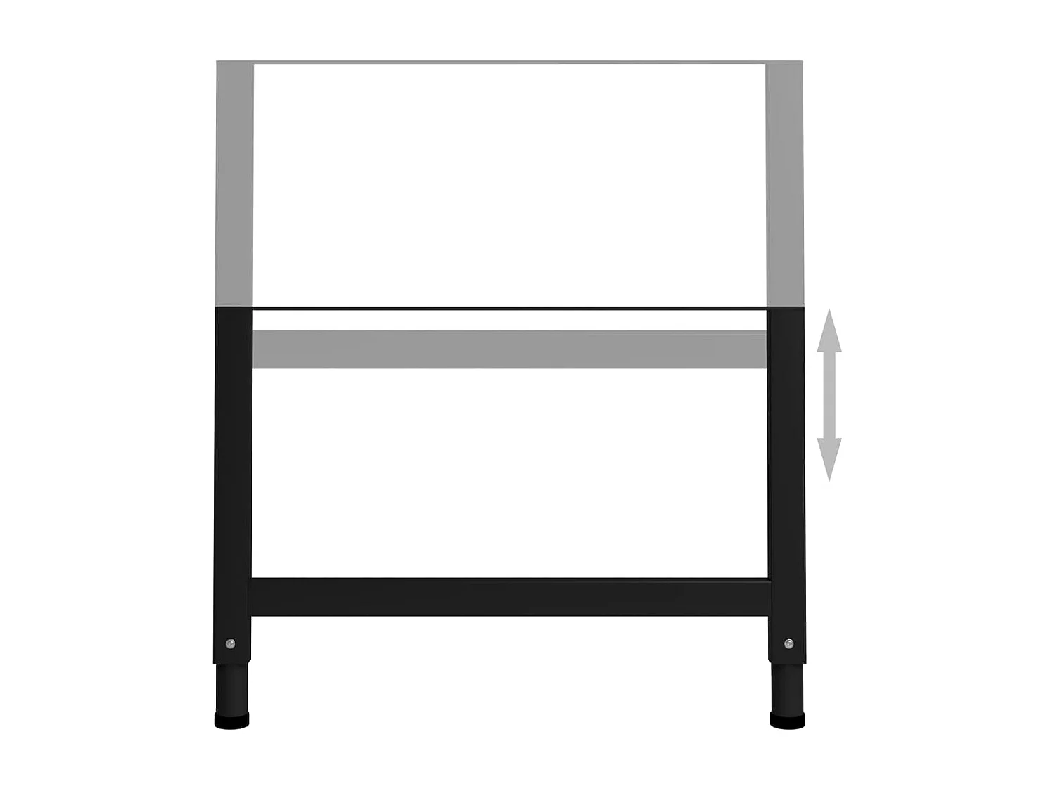Werkbankgestell Verstellbar 2 Stk. Metall 85x(69-95,5) cm