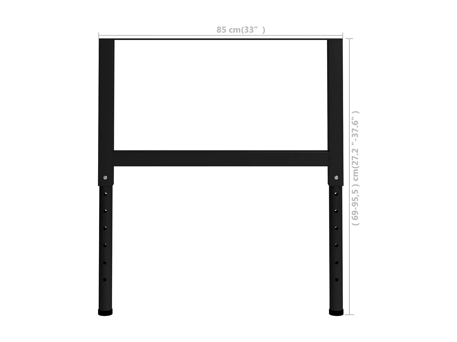 Werkbankgestell Verstellbar 2 Stk. Metall 85x(69-95,5) cm