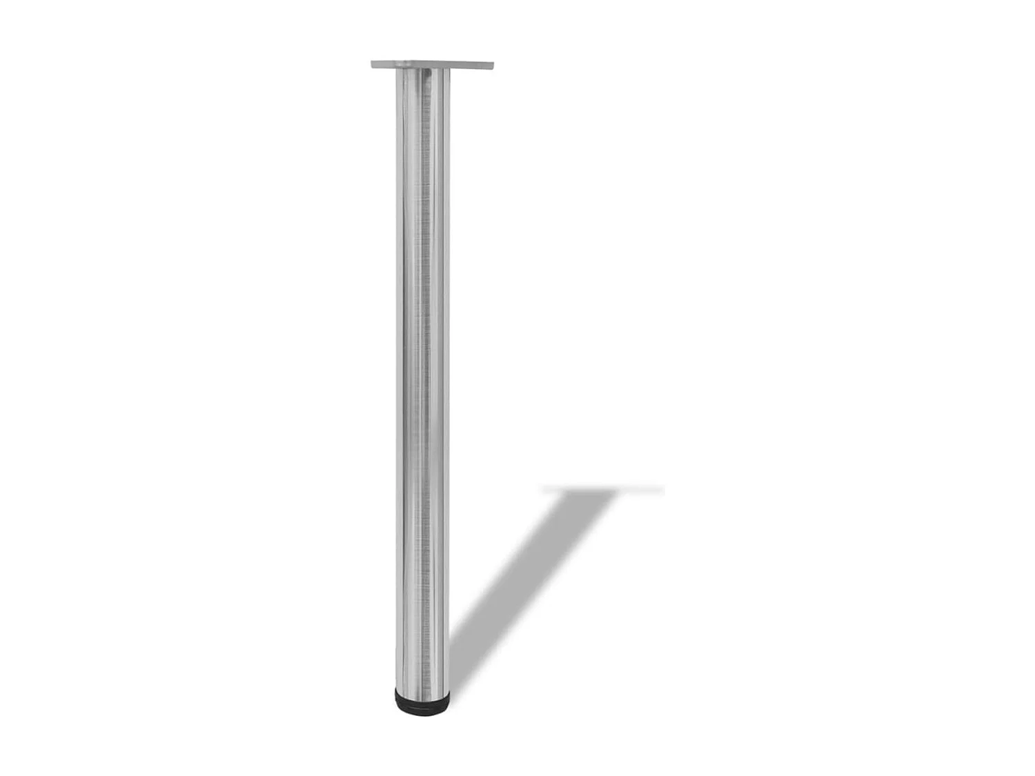 4 pieds de table réglables en hauteur 710 mm Nickel brossé