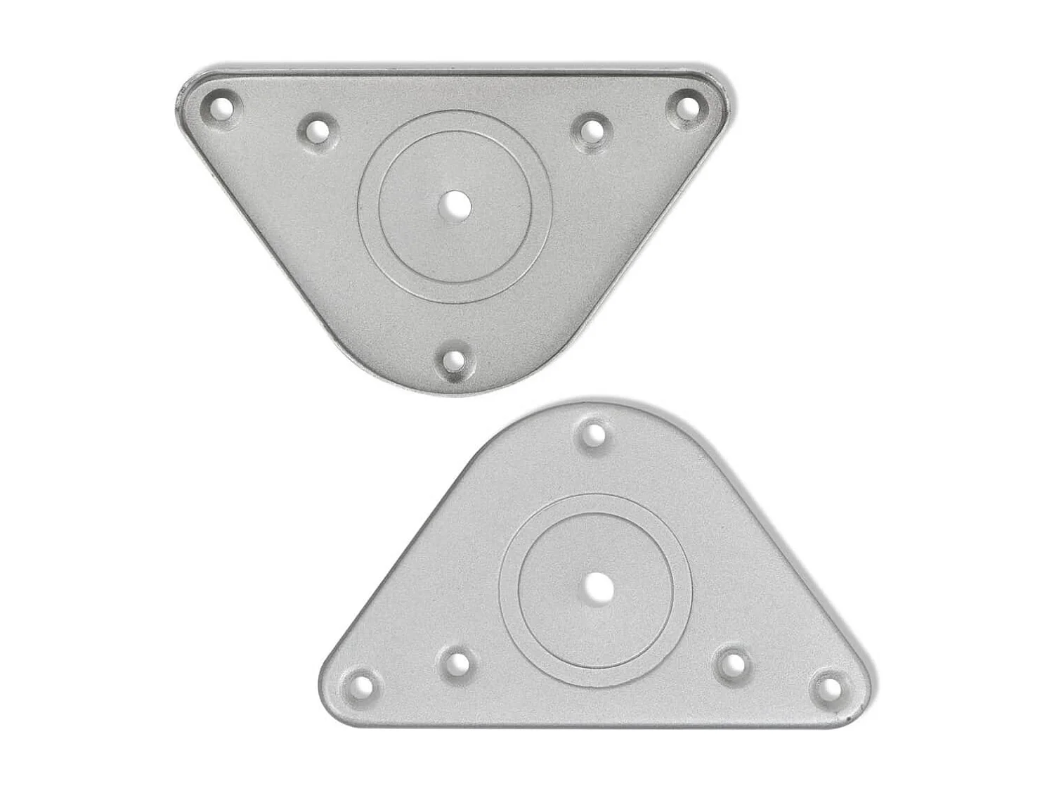 4 pieds de table réglables en hauteur 710 mm Nickel brossé