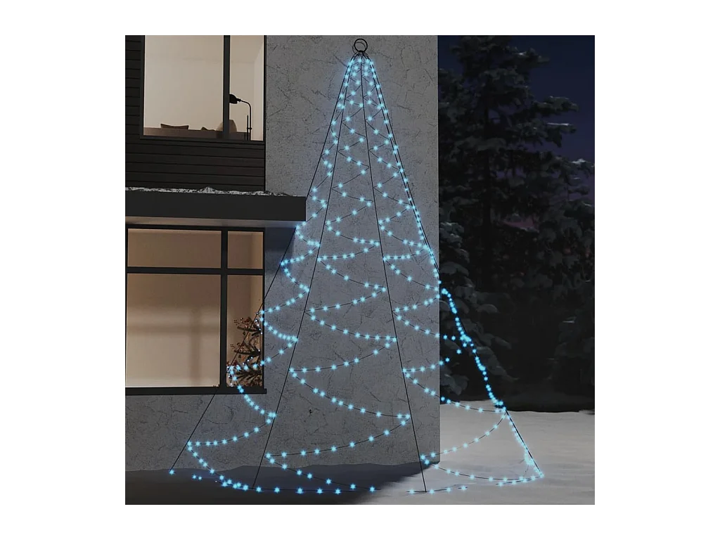Arbre mural avec crochet métallique 720 LED Blanc froid 5 m
