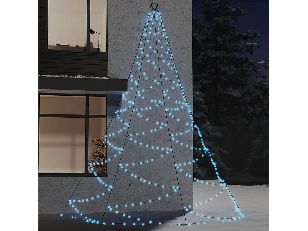 Árbol de pared con gancho metálico 720 LED blanco frío 5 m